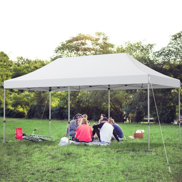 6 x 3m Pop Up Gazebo with 3 Height Positions and Wheeled Storage Bag