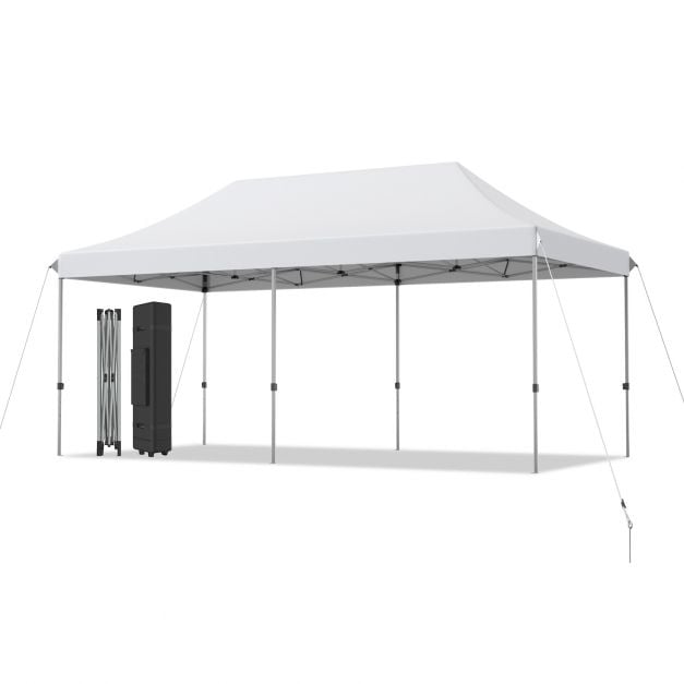 6 x 3m Pop Up Gazebo with 3 Height Positions and Wheeled Storage Bag