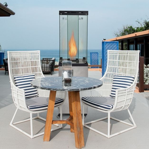 41,000 BTU Propane Patio Heater Outdoor Heater with Lockable Wheels