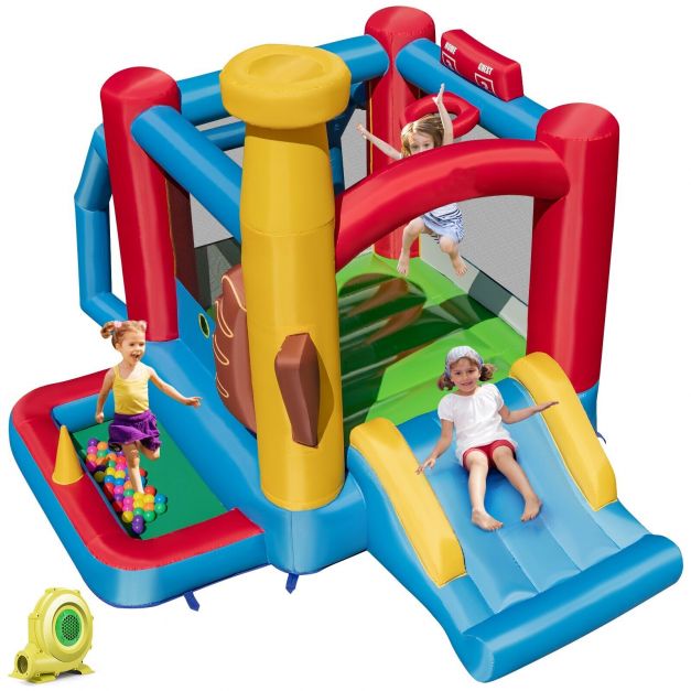 Kids Bouncy Castle with 680W Blower and Slide
