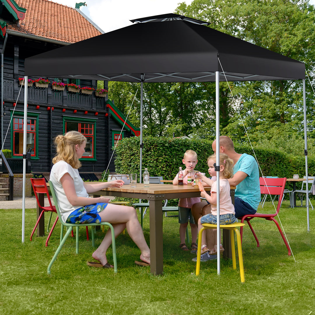 3m x 3m Pop Up Gazebo with Adjustable Height and Double Vented Roof