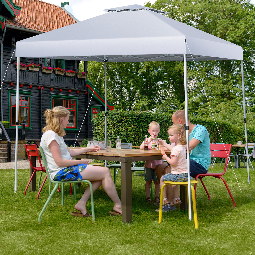 3m x 3m Pop Up Gazebo with Adjustable Height and Double Vented Roof