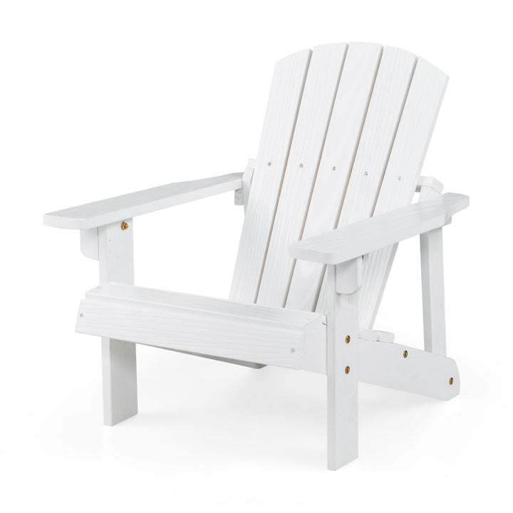 Wooden Kids Adirondack Chair with High Backrest and Armrest