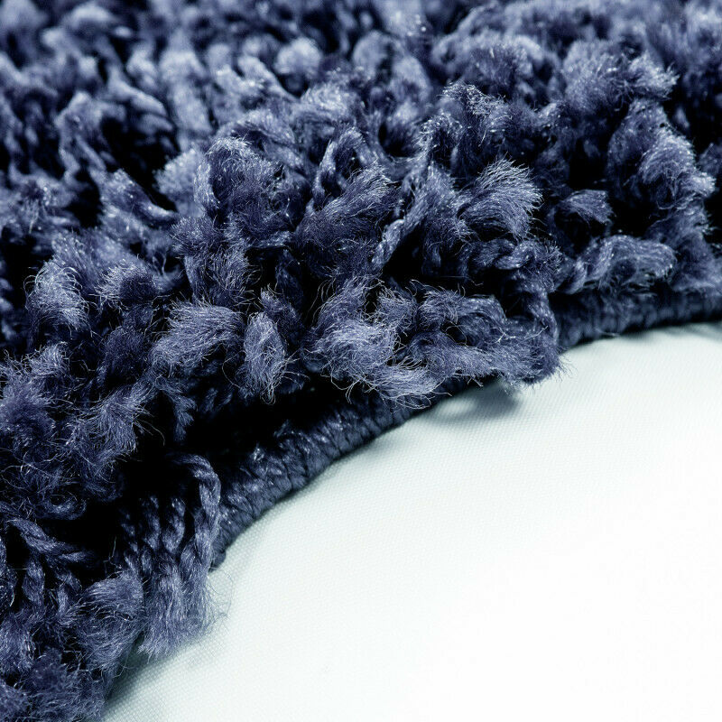 Navy Blue Fluffy Shaggy Plain