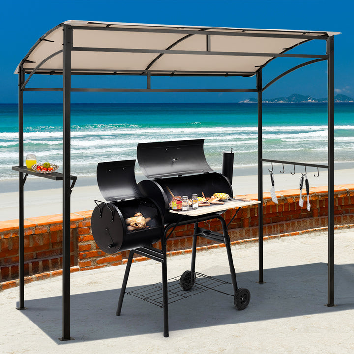 7 Feet Grill Gazebo with Serving Shelf and Storage Hooks - TidySpaces