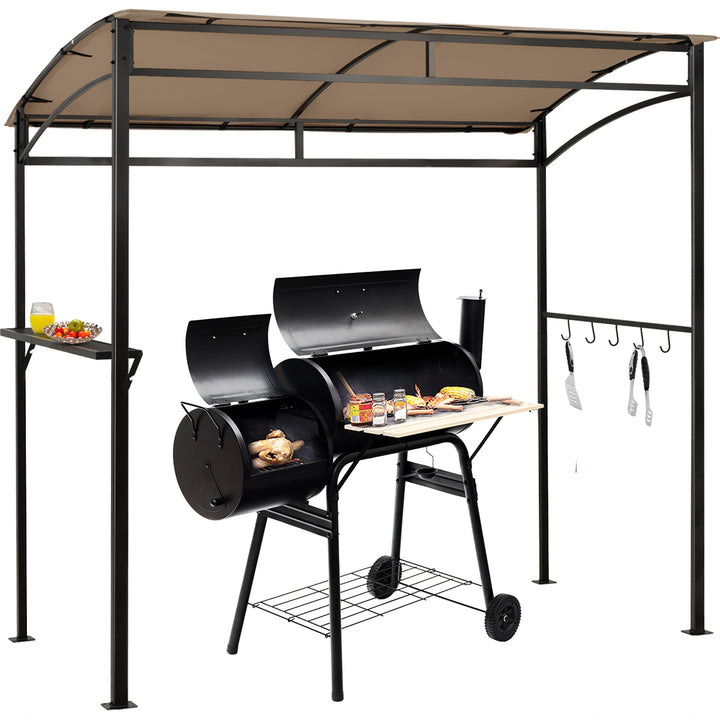 7 Feet Grill Gazebo with Serving Shelf and Storage Hooks - TidySpaces