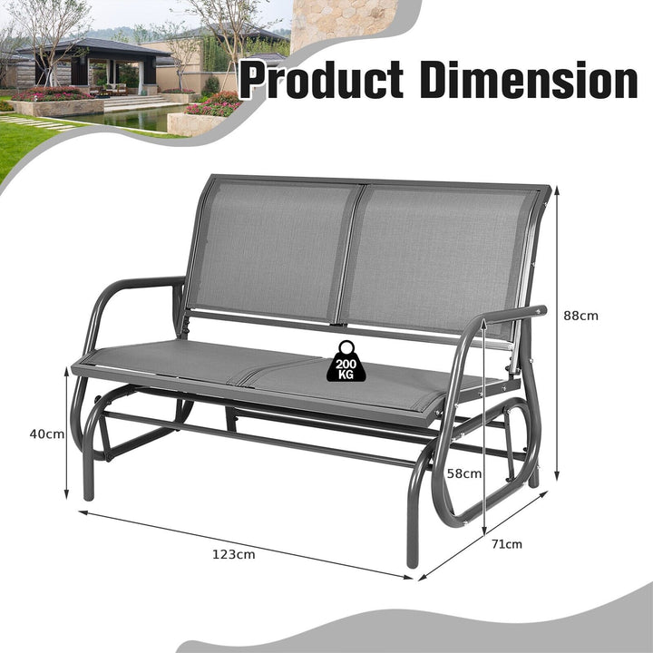 Outdoor Swing Glider Chair with Spacious Space