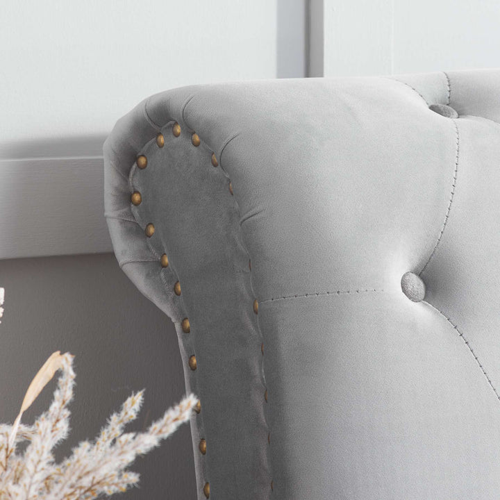 Opulence Velvet Bed with Spring Slatted Base and Button Detailing