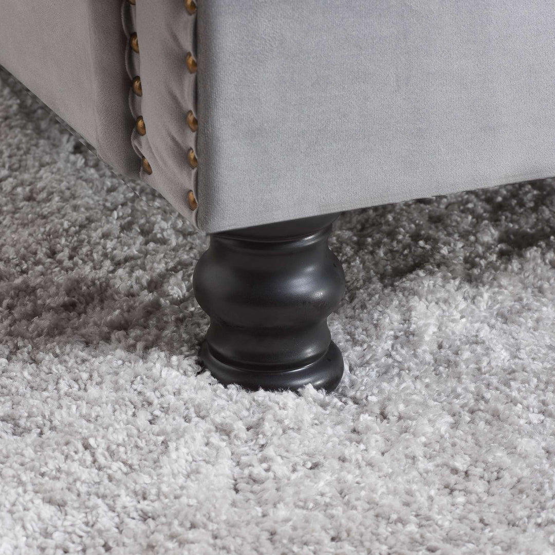 Opulence Velvet Bed with Spring Slatted Base and Button Detailing