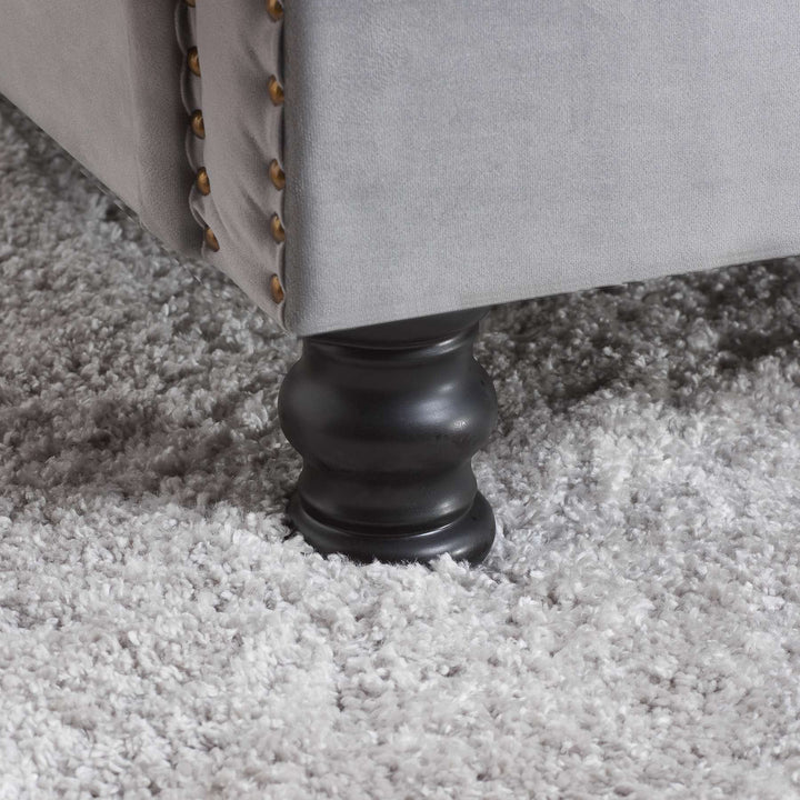 Opulence Velvet Bed with Spring Slatted Base and Button Detailing