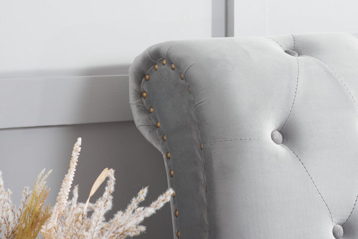 Opulence Velvet Bed with Spring Slatted Base and Button Detailing