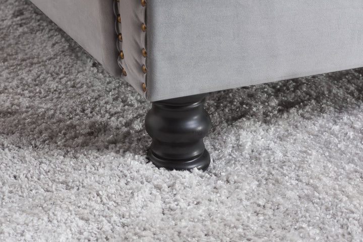 Opulence Velvet Bed with Spring Slatted Base and Button Detailing