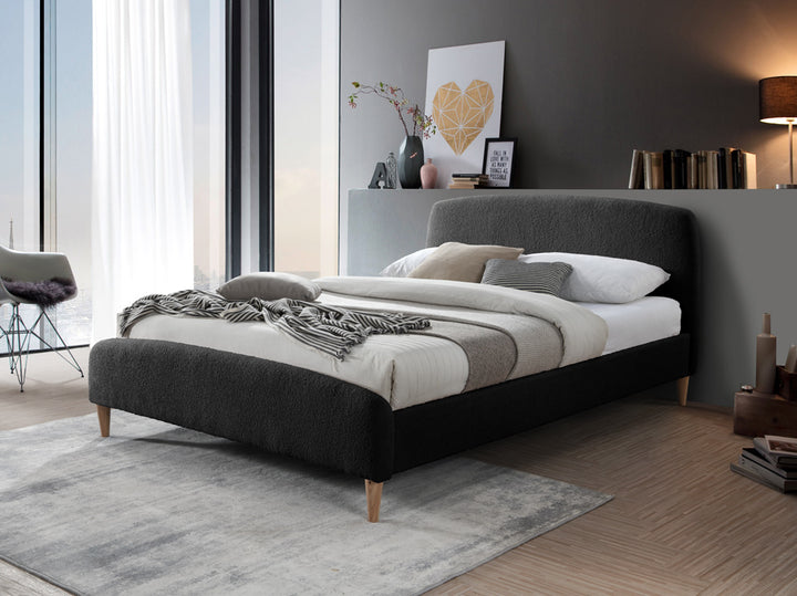 Otley Fabric Bed Frame with Super Soft Teddy Bear Upholstery for Cozy Bedrooms