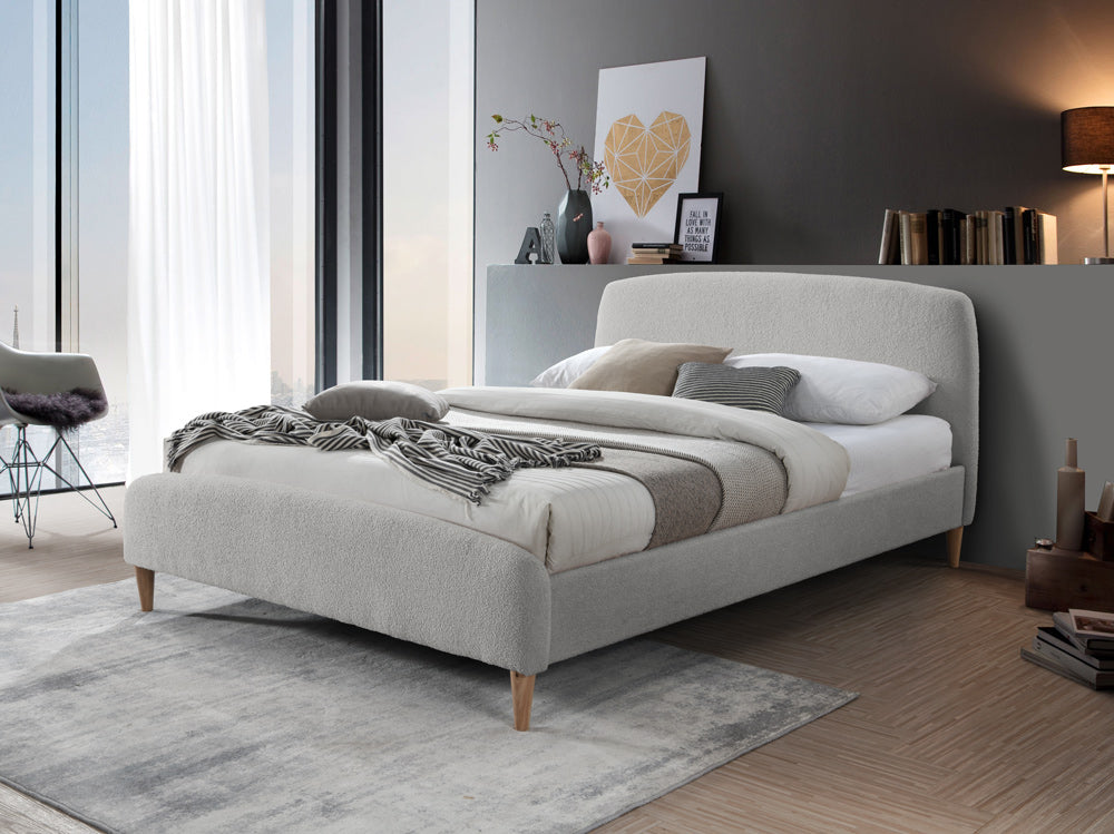 Otley Fabric Bed Frame with Super Soft Teddy Bear Upholstery for Cozy Bedrooms