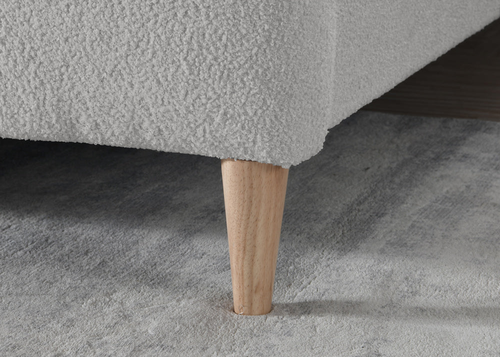 Otley Fabric Bed Frame with Super Soft Teddy Bear Upholstery for Cozy Bedrooms