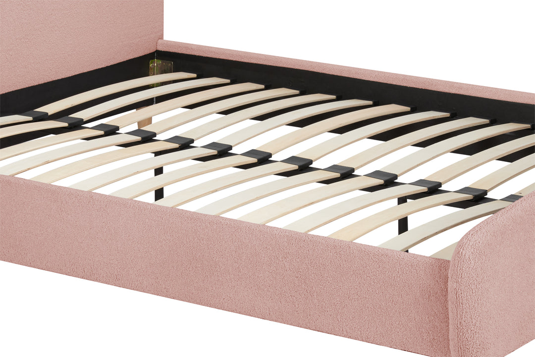 Otley Fabric Bed Frame with Super Soft Teddy Bear Upholstery for Cozy Bedrooms