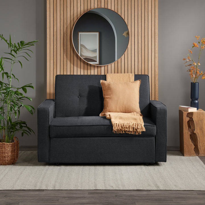 Otto Sofa Bed Grey Fabric Modern Convertible for Stylish Homes