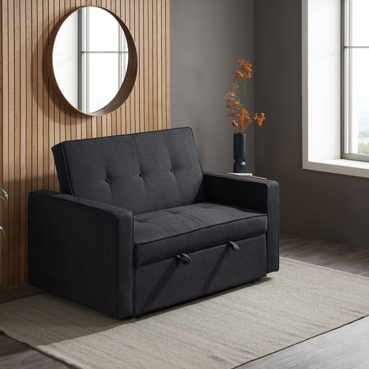 Otto Sofa Bed Grey Fabric Modern Convertible for Stylish Homes