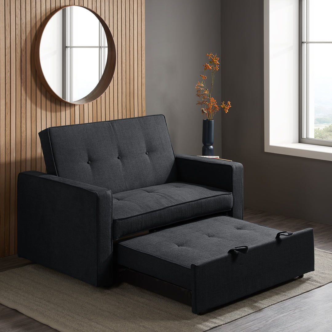 Otto Sofa Bed Grey Fabric Modern Convertible for Stylish Homes