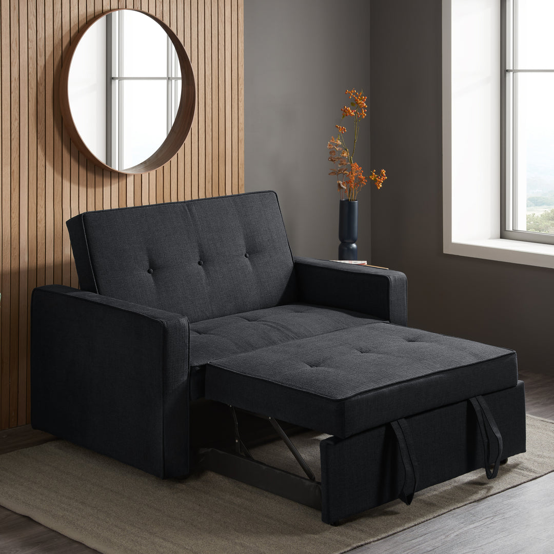 Otto Sofa Bed Grey Fabric Modern Convertible for Stylish Homes