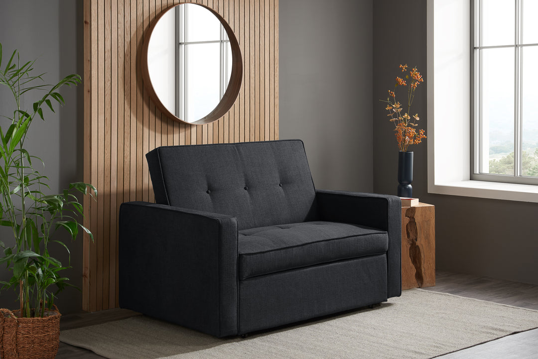 Otto Sofa Bed Grey Fabric Modern Convertible for Stylish Homes