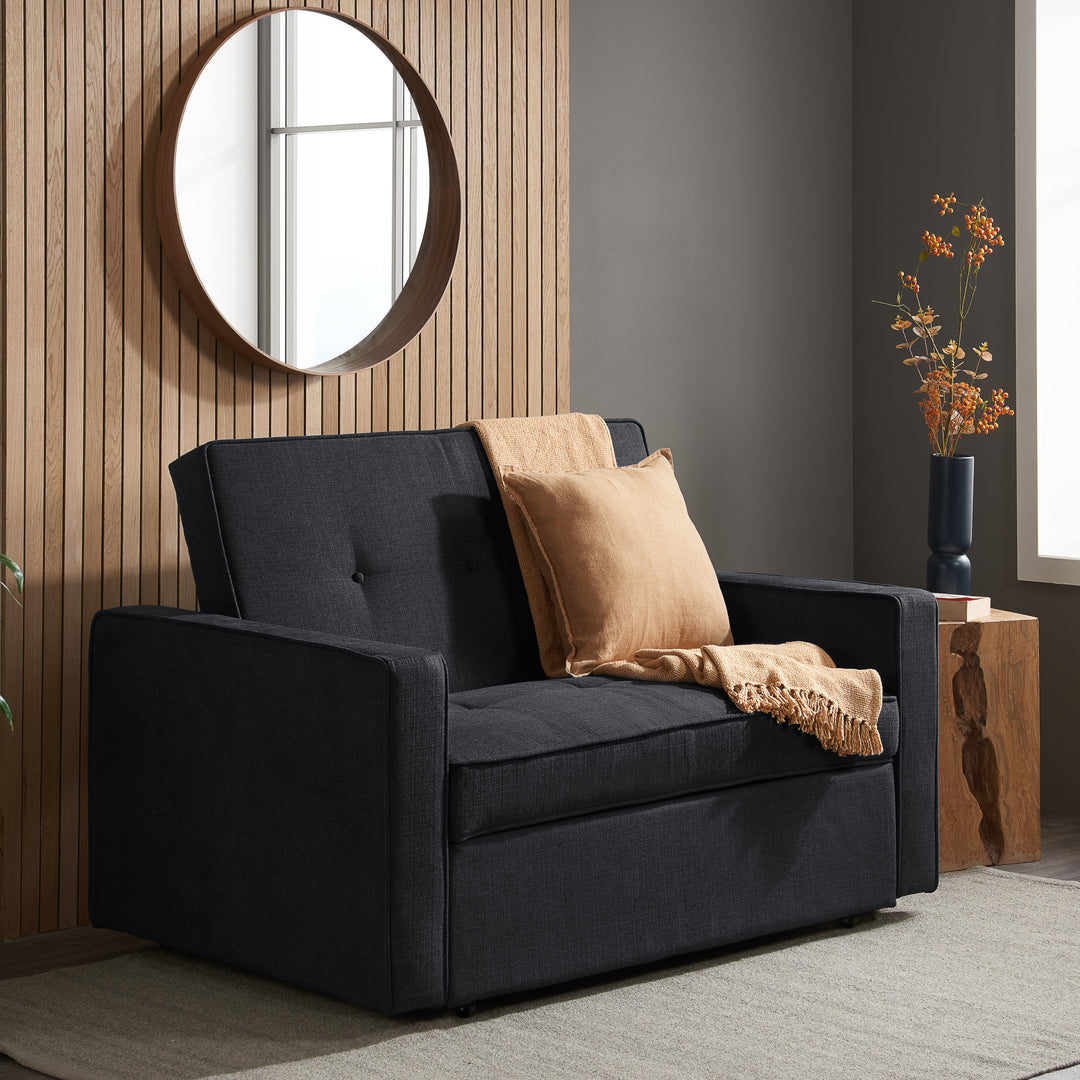 Otto Sofa Bed Grey Fabric Modern Convertible for Stylish Homes