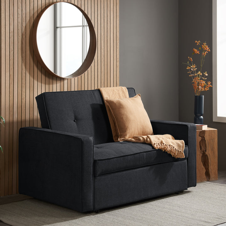 Otto Sofa Bed Grey Fabric Modern Convertible for Stylish Homes