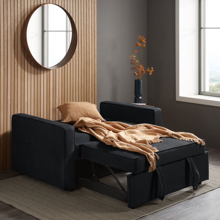 Otto Sofa Bed Grey Fabric Modern Convertible for Stylish Homes