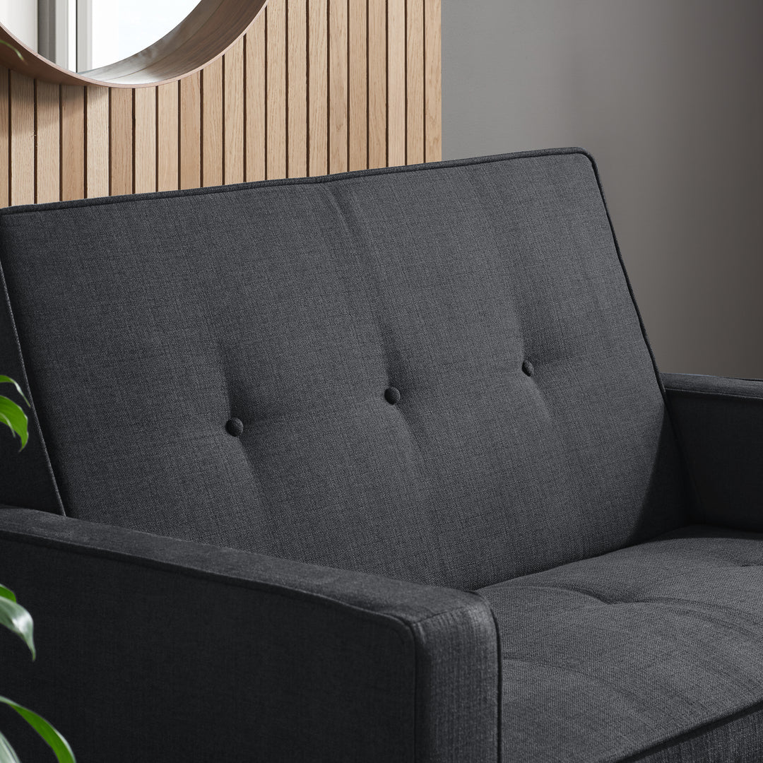 Otto Sofa Bed Grey Fabric Modern Convertible for Stylish Homes