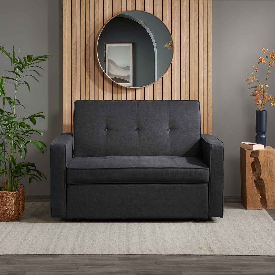 Otto Sofa Bed Grey Fabric Modern Convertible for Stylish Homes