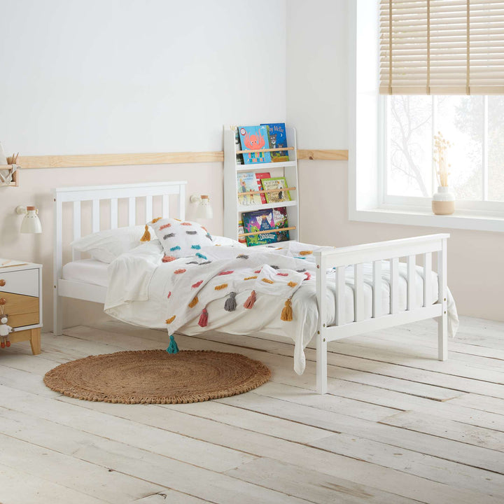 Oxford Bed Frame with Solid Slatted Base for Modern Farmhouse Style