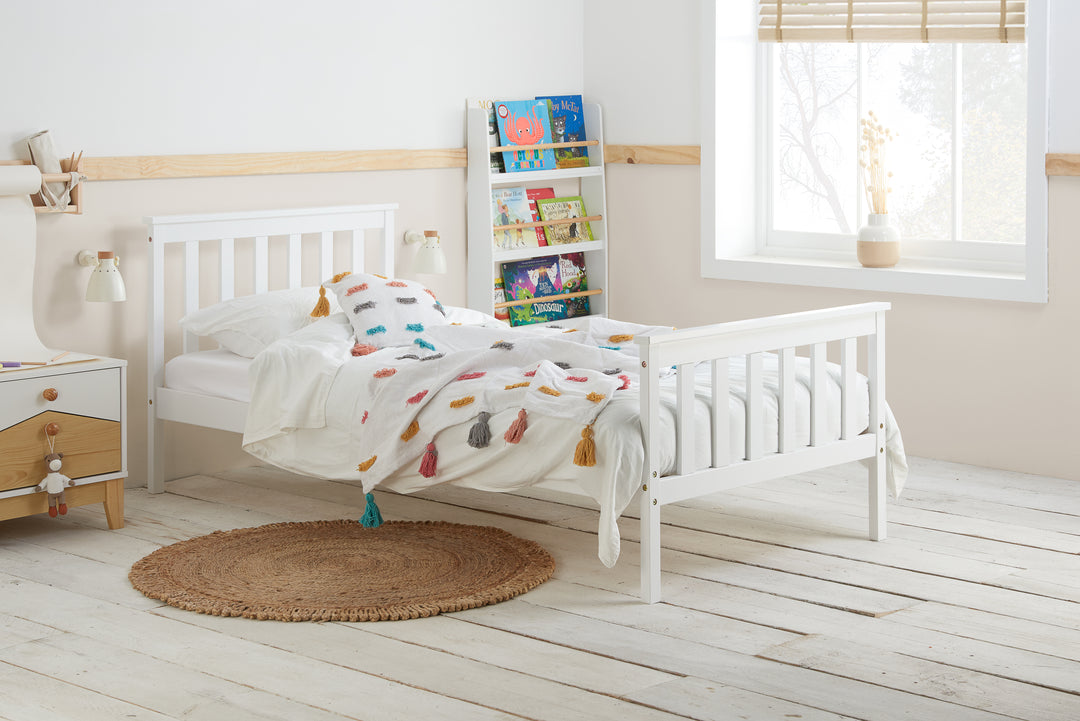 Oxford Bed Frame with Solid Slatted Base for Modern Farmhouse Style