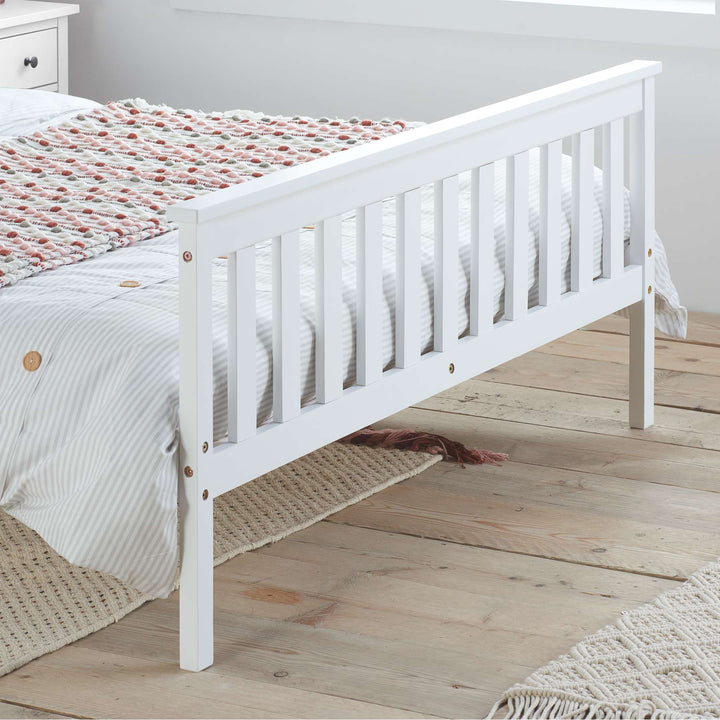 Oxford Bed Frame with Solid Slatted Base for Modern Farmhouse Style