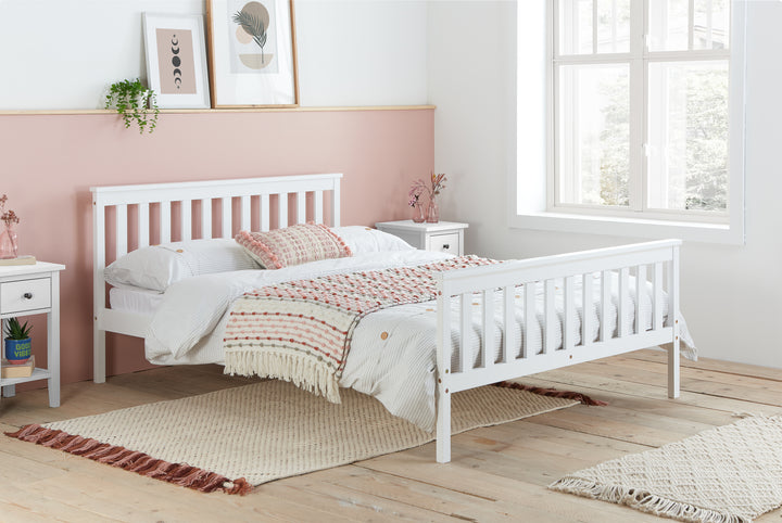 Oxford Bed Frame with Solid Slatted Base for Modern Farmhouse Style
