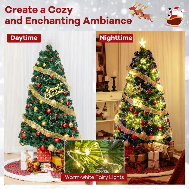 Optical Fiber Christmas Tree Pre-Lit Artificial Xmas Tree-1.5M
