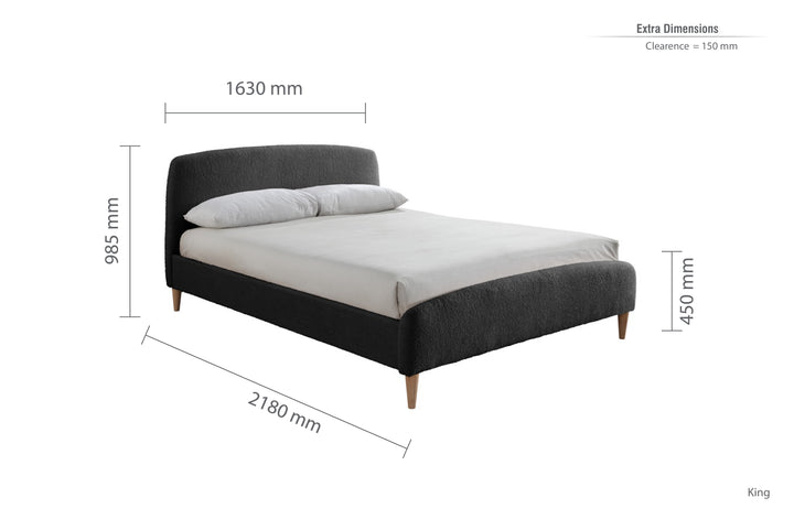 Otley Fabric Bed Frame with Super Soft Teddy Bear Upholstery for Cozy Bedrooms