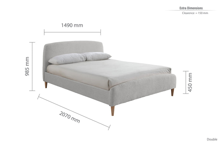 Otley Fabric Bed Frame with Super Soft Teddy Bear Upholstery for Cozy Bedrooms