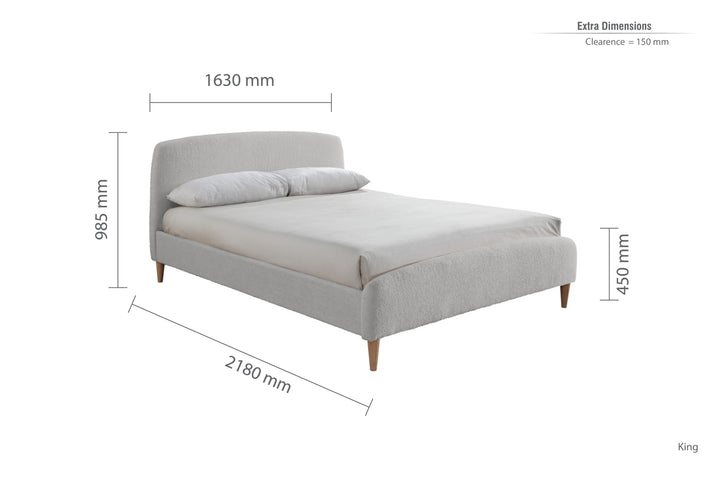Otley Fabric Bed Frame with Super Soft Teddy Bear Upholstery for Cozy Bedrooms