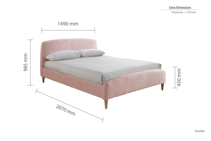 Otley Fabric Bed Frame with Super Soft Teddy Bear Upholstery for Cozy Bedrooms