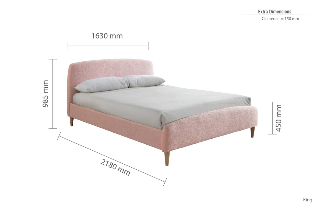 Otley Fabric Bed Frame with Super Soft Teddy Bear Upholstery for Cozy Bedrooms