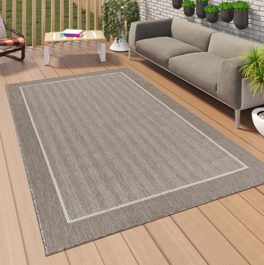 Outdoor Indoor Reversible Rug Quality Woven Soft  Sisal Look Weave Beige Linen Colour