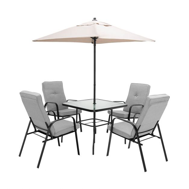 6-Piece Outdoor Dining Set with Removable Cushions - TidySpaces