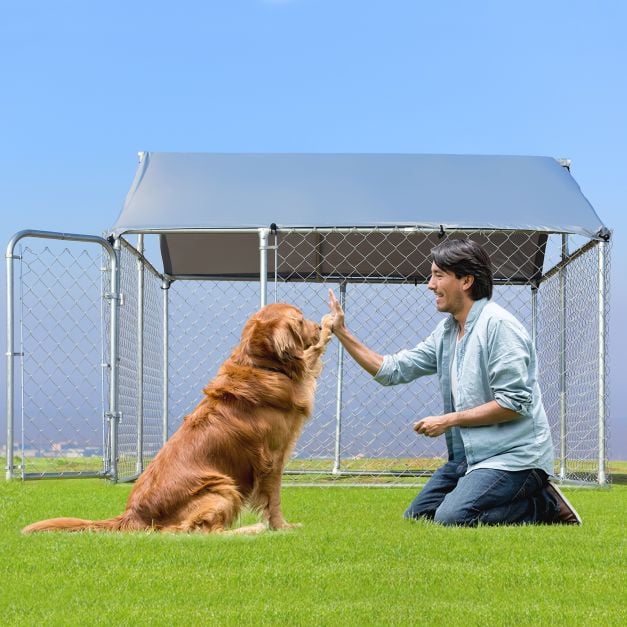 Outdoor Pet Playpen with All Weather Roof and Door - TidySpaces