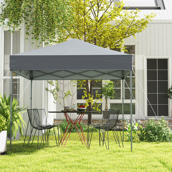 198 x 198 cm Outdoor Pop up Canopy with Adjustable Heights - TidySpaces