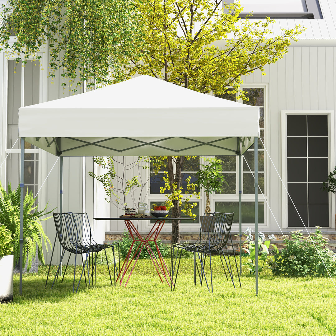 198 x 198 cm Outdoor Pop up Canopy with Adjustable Heights - TidySpaces