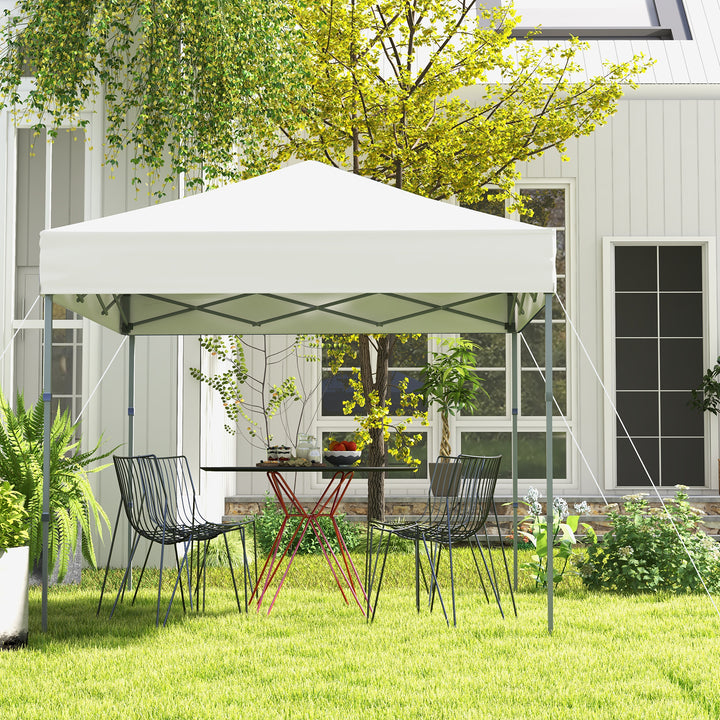 198 x 198 cm Outdoor Pop up Canopy with Adjustable Heights - TidySpaces