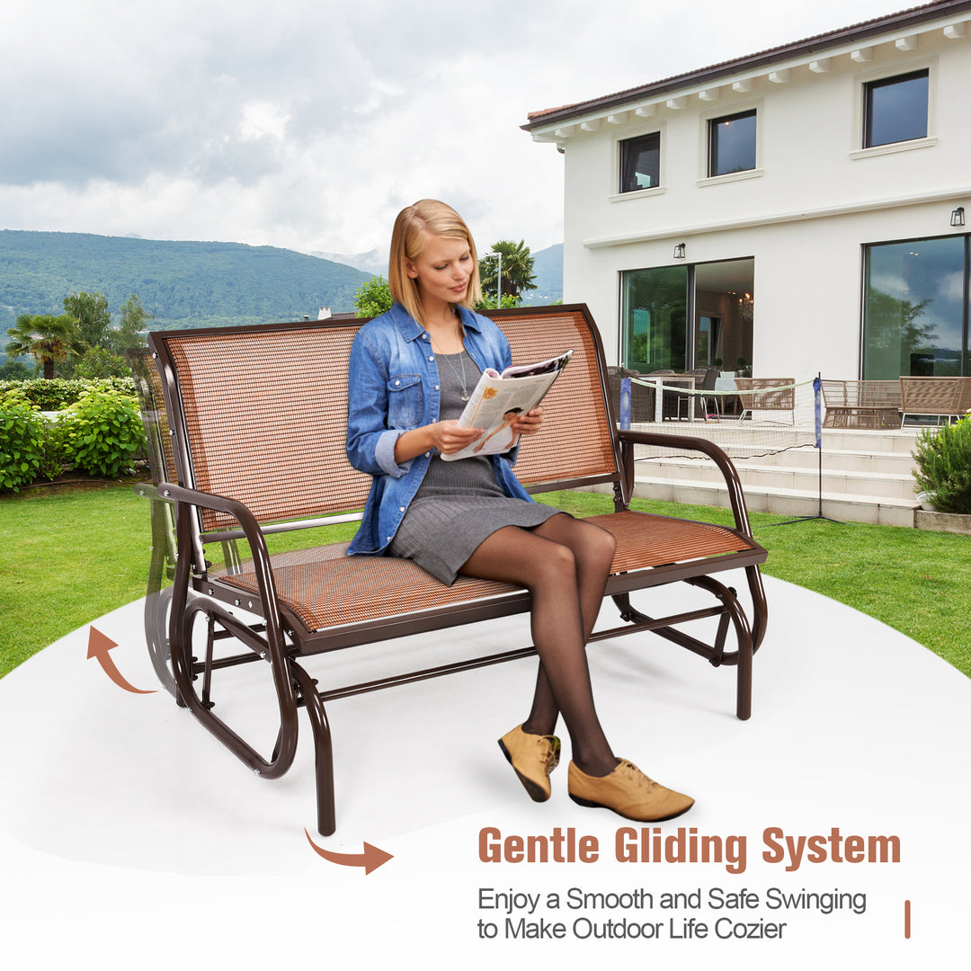 Outdoor Swing Glider Chair with Spacious Space