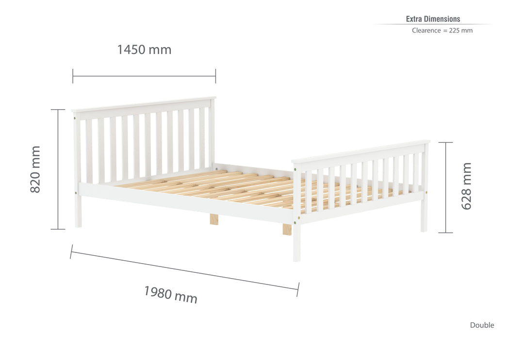 Oxford Bed Frame with Solid Slatted Base for Modern Farmhouse Style