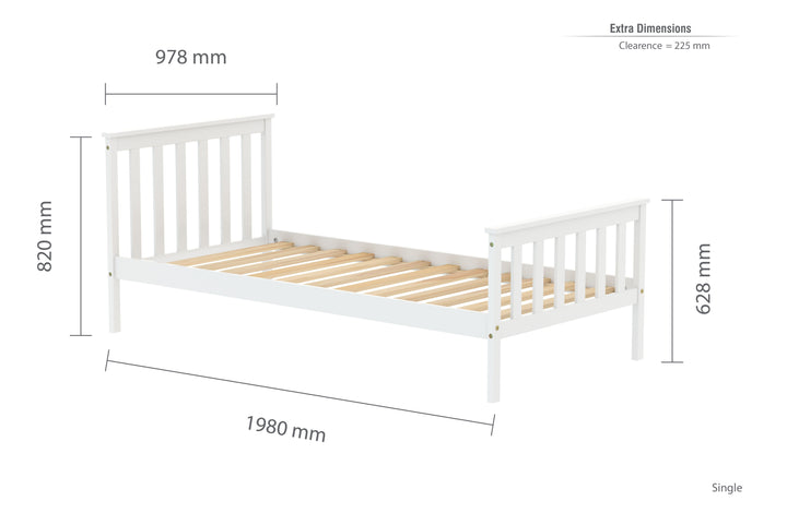 Oxford Bed Frame with Solid Slatted Base for Modern Farmhouse Style