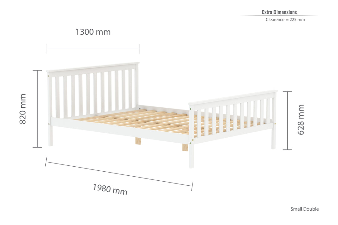 Oxford Bed Frame with Solid Slatted Base for Modern Farmhouse Style